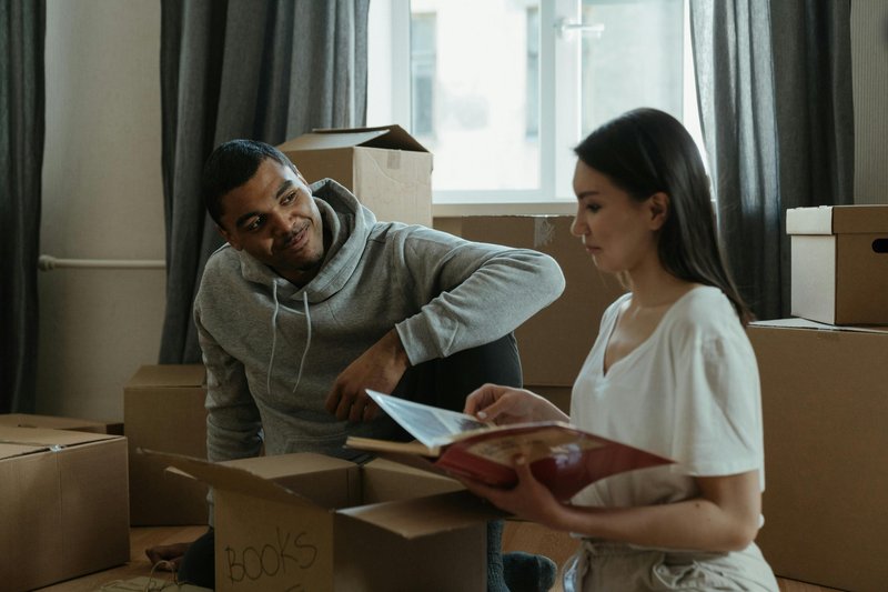 First-time buyers settling into their new home
